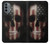 W3850 American Flag Skull Hülle Schutzhülle Taschen und Leder Flip für Motorola Moto G31