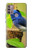 W3839 Bluebird of Happiness Blue Bird Hülle Schutzhülle Taschen und Leder Flip für Motorola Moto G30, G20, G10