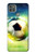 W3844 Glowing Football Soccer Ball Hülle Schutzhülle Taschen und Leder Flip für Motorola Moto G9 Power