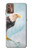 W3843 Bald Eagle On Ice Hülle Schutzhülle Taschen und Leder Flip für Motorola Moto G9 Plus