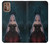 W3847 Lilith Devil Bride Gothic Girl Skull Grim Reaper Hülle Schutzhülle Taschen und Leder Flip für Motorola Moto G9 Plus