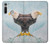 W3843 Bald Eagle On Ice Hülle Schutzhülle Taschen und Leder Flip für Motorola Moto G8