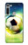 W3844 Glowing Football Soccer Ball Hülle Schutzhülle Taschen und Leder Flip für Motorola Moto G8