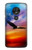 W3841 Bald Eagle Flying Colorful Sky Hülle Schutzhülle Taschen und Leder Flip für Motorola Moto G7 Play