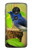 W3839 Bluebird of Happiness Blue Bird Hülle Schutzhülle Taschen und Leder Flip für Motorola Moto G7 Power