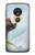 W3843 Bald Eagle On Ice Hülle Schutzhülle Taschen und Leder Flip für Motorola Moto G7 Power