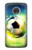 W3844 Glowing Football Soccer Ball Hülle Schutzhülle Taschen und Leder Flip für Motorola Moto G7, Moto G7 Plus