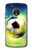 W3844 Glowing Football Soccer Ball Hülle Schutzhülle Taschen und Leder Flip für Motorola Moto G5 Plus