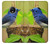 W3839 Bluebird of Happiness Blue Bird Hülle Schutzhülle Taschen und Leder Flip für Motorola Moto G5