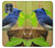 W3839 Bluebird of Happiness Blue Bird Hülle Schutzhülle Taschen und Leder Flip für Motorola Edge S