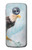 W3843 Bald Eagle On Ice Hülle Schutzhülle Taschen und Leder Flip für Motorola Moto X4