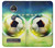 W3844 Glowing Football Soccer Ball Hülle Schutzhülle Taschen und Leder Flip für Motorola Moto Z2 Play, Z2 Force