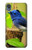 W3839 Bluebird of Happiness Blue Bird Hülle Schutzhülle Taschen und Leder Flip für Motorola Moto E6, Moto E (6th Gen)