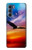 W3841 Bald Eagle Flying Colorful Sky Hülle Schutzhülle Taschen und Leder Flip für Motorola Edge S30