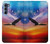 W3841 Bald Eagle Flying Colorful Sky Hülle Schutzhülle Taschen und Leder Flip für Motorola Edge S30