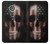 W3850 American Flag Skull Hülle Schutzhülle Taschen und Leder Flip für Motorola Moto G6 Play, Moto G6 Forge, Moto E5