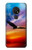 W3841 Bald Eagle Flying Colorful Sky Hülle Schutzhülle Taschen und Leder Flip für Nokia 7.2