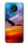 W3841 Bald Eagle Flying Colorful Sky Hülle Schutzhülle Taschen und Leder Flip für Nokia 3.4