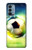 W3844 Glowing Football Soccer Ball Hülle Schutzhülle Taschen und Leder Flip für OnePlus Nord N200 5G