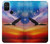 W3841 Bald Eagle Flying Colorful Sky Hülle Schutzhülle Taschen und Leder Flip für OnePlus Nord N100