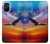 W3841 Bald Eagle Flying Colorful Sky Hülle Schutzhülle Taschen und Leder Flip für OnePlus Nord N10 5G