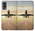 W3837 Airplane Take off Sunrise Hülle Schutzhülle Taschen und Leder Flip für OnePlus Nord 2 5G