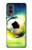 W3844 Glowing Football Soccer Ball Hülle Schutzhülle Taschen und Leder Flip für OnePlus Nord 2 5G