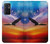 W3841 Bald Eagle Flying Colorful Sky Hülle Schutzhülle Taschen und Leder Flip für OnePlus 9RT 5G