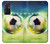 W3844 Glowing Football Soccer Ball Hülle Schutzhülle Taschen und Leder Flip für OnePlus 9RT 5G