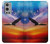 W3841 Bald Eagle Flying Colorful Sky Hülle Schutzhülle Taschen und Leder Flip für OnePlus 9 Pro