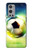 W3844 Glowing Football Soccer Ball Hülle Schutzhülle Taschen und Leder Flip für OnePlus 9 Pro