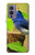 W3839 Bluebird of Happiness Blue Bird Hülle Schutzhülle Taschen und Leder Flip für OnePlus 9