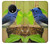 W3839 Bluebird of Happiness Blue Bird Hülle Schutzhülle Taschen und Leder Flip für OnePlus 7T