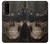 W3852 Steampunk Skull Hülle Schutzhülle Taschen und Leder Flip für Sony Xperia 5 III