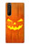 W3828 Pumpkin Halloween Hülle Schutzhülle Taschen und Leder Flip für Sony Xperia 1 III