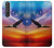 W3841 Bald Eagle Flying Colorful Sky Hülle Schutzhülle Taschen und Leder Flip für Sony Xperia 1 III