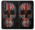 W3848 United Kingdom Flag Skull Hülle Schutzhülle Taschen und Leder Flip für Sony Xperia 1 III