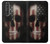 W3850 American Flag Skull Hülle Schutzhülle Taschen und Leder Flip für Sony Xperia 1 III