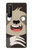 W3855 Sloth Face Cartoon Hülle Schutzhülle Taschen und Leder Flip für Sony Xperia 1 II