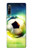 W3844 Glowing Football Soccer Ball Hülle Schutzhülle Taschen und Leder Flip für Sony Xperia L4