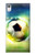 W3844 Glowing Football Soccer Ball Hülle Schutzhülle Taschen und Leder Flip für Sony Xperia XA1