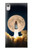 W3859 Bitcoin to the Moon Hülle Schutzhülle Taschen und Leder Flip für Sony Xperia XA1