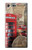 W3856 Vintage London British Hülle Schutzhülle Taschen und Leder Flip für Sony Xperia XZ Premium
