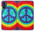 W1870 Tie Dye Peace Hülle Schutzhülle Taschen und Leder Flip für Motorola Moto G41