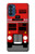 W2058 England British Double Decker Bus Hülle Schutzhülle Taschen und Leder Flip für Motorola Moto G41