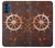 W2766 Ship Wheel Rusty Texture Hülle Schutzhülle Taschen und Leder Flip für Motorola Moto G41