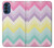 W3514 Rainbow Zigzag Hülle Schutzhülle Taschen und Leder Flip für Motorola Moto G41