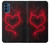 W3682 Devil Heart Hülle Schutzhülle Taschen und Leder Flip für Motorola Moto G41