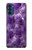 W3713 Purple Quartz Amethyst Graphic Printed Hülle Schutzhülle Taschen und Leder Flip für Motorola Moto G41