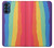 W3799 Cute Vertical Watercolor Rainbow Hülle Schutzhülle Taschen und Leder Flip für Motorola Moto G41